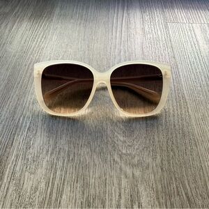 quay australia ever after white bone oversized cat eye sunglasses eyewear new